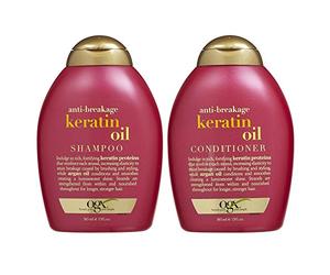 OGX Anti-Breakage Keratin Oil Shampoo & Conditioner (13 Ounces)