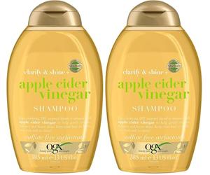 OGX Apple Cider Vinegar Clarifying Shampoo for Oily and Greasy Hair, 385 ml (Pack of 2)
