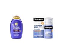 OGX Biotin and Collagen Shampoo 385ml + Neutrogena Collagen Bank Face Moisturiser 50ml with SPF 30