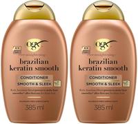 OGX Brazilian Keratin Smooth Conditioner for Dry Hair, 385ml (Pack of 2)