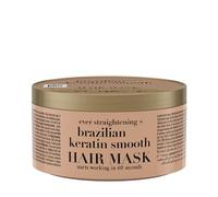 OGX Brazilian Keratin Smooth Hair Mask (300 ml) Moisturising Hair Mask with Keratin Protein for Frizzy, Curly or Wavy Hair