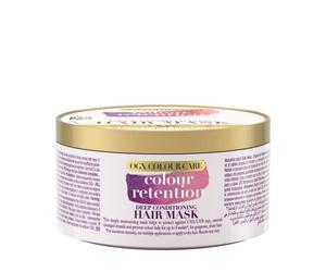 OGX Colour Retention hydrating hair mask with bond plex technology 300ml | Deeply moisturising formula with UVA and UVB protection to shield colour-treated strands for up to four weeks