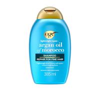 OGX Lightweight Repair with Argan Oil of Morocco Shampoo, Repairs Fine Hair, Cleanses and Repairs without Weighing It Down, Sulfate Free, 385ml