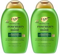 OGX Refreshing Scalp with Rosemary Mint Shampoo, Clarifying Blend to Remove Excess Oil and Residue, Clears Away Buildup, Sulfate Free, 385ml (Pack of 2)