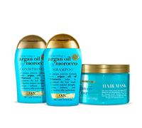 OGX Reparing Argan Oil of Morocco Hair Mask (100ml) with travel shampoo (88ml) and conditioner (88ml) set