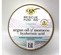 OGX Rescue Fusions Intense Hydration Recovery Hair Mask, Infused with Argan Oil of Morocco and Hyaluronic Acid, Sulfate Free, 285ml