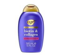 OGX Thick & Full + Biotin & Collagen Extra Strength Volumising Conditioner with Vitamin B7 & Hydrolyzed Wheat Protein for Fine Hair Sulphate-Free Surfactants for Thickeres, Fuller Hair 384.5 ml