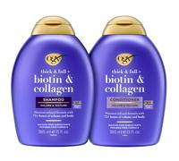 OGX Thick & Full + Biotin & Collagen Shampoo & Conditioner Set (packaging may vary) Purple 13 Fl Oz (Pack of 2)
