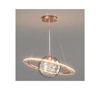 OGYJMSFN Chandelier Modern Pendant Light Led Industrial Simple Planetary Decoration Ceiling Light Accessories Childrens 3000k Warm White Bedroom Living Room(Rose Gold,37 * 25cm)