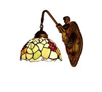 OGYJMSFN Wall Lamp Lighting Tiffany Style Wall Light,8inch Flowering Green Grapes Lamp,for Western Restaurant Room Sconces