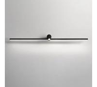 OGYJMSFN Wall Sconce Sturdy Linear Metal Strip Light with 3w Led Reading Spotlight Black Bedside Lamp Bathroom Mirror Front Lights, Sconces for Dr(80CM)