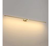 OGYJMSFN Wall Sconce Sturdy Minimalist Long Lighting Fitting Kit Led Mirror Front Light Linear Strip Lamp Bathroom Cabinet for Living Room Hallway(Golden,68CM)