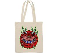 Oh a Scary Monster Natural Cotton Tote Bag White One Size
