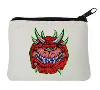 Oh a Scary Monster Neoprene Coin Purse Pouch 10x11cm White