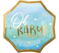 Oh Baby Blue Foil Balloon, 50cm (2 pack)