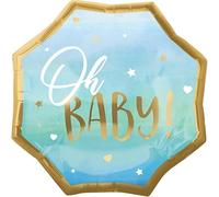 Oh Baby Blue Foil Balloon, 50cm