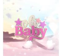 Oh Baby Cake Topper, Stars Design, Baby Shower Decoration, NewBorn Blue and pink (pink)