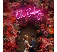 Oh Baby Neon Sign, Custom Light for Babys Shower Decorations, Nursery Decor or Gender Reveal Party, Perfect Baby Celebration Neon Art