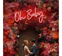 Oh Baby Neon Sign, Custom Light for Babys Shower Decorations, Nursery Decor or Gender Reveal Party, Perfect Baby Celebration Neon Art