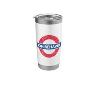 Oh Behave! Distressed Effect Stainless Steel Insulated Tumbler