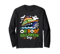 Oh Boo Halloween Cruise Trip Ghost Spooky Vacation Holiday Long Sleeve T-Shirt