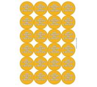 Oh Captain My Captain Circular Matt Paper Stickers A4 Sheet of 24 (Each Sticker is 45mm Diameter)