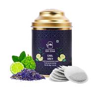 OH CHA Earl Grey Tea Bags | 30 Eco-Friendly Round Bags | Premium Black Tea with Bergamot & Blue Cornflower | Natural Ingredients | Smooth & Aromatic Brew | 100% Plant-Based