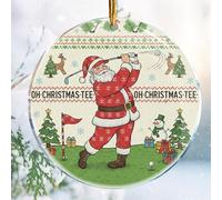Oh Christmas Tee. Oh Christmas Tee 2 - Christmas Ornaments - Christmas Decorations - 3.6 in Acrylic - Funny Golf Ornaments for Christmas Ideas for Men Dad Stocking Stuffers Gag Gifts