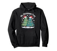Oh Christmas Tree Cute Kawaii Santa Hat Funny Holiday Family Pullover Hoodie