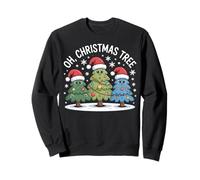 Oh Christmas Tree Cute Kawaii Santa Hat Funny Holiday Family Sweatshirt