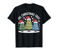 Oh Christmas Tree Cute Kawaii Santa Hat Funny Holiday Family T-Shirt