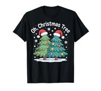 Oh Christmas Tree Cute Kawaii Santa Hat Funny Holiday Family T-Shirt