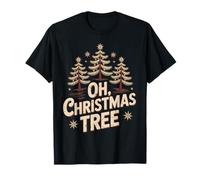 Oh Christmas Tree Star Snow Xmas Holiday Carol Theme T-Shirt
