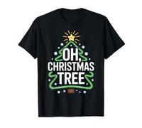 Oh Christmas Tree Star Snow Xmas Holiday Carol Theme T-Shirt