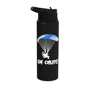Oh Chute Funny Powered Parachute Stainless Steel Insulated Water Bottle