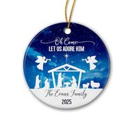 Oh Come Let Us Adore Christmas Decorations Decorative Christmas Tree Hanging Ornament Funny Tree Decorations For Party Holiday Wedding