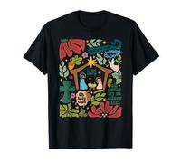 Oh Come Let Us Adore Him Boho Floral Nativity Christmas T-Shirt