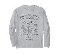 Oh Come Let Us Adore Him Christ Merry Christmas Bible Faith Long Sleeve T-Shirt