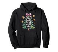 Oh, Come Let Us Adore Him for Christmas Festive Spirit Pullover Hoodie