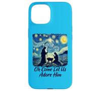 Oh Come Let Us Adore Him Nativity Night Worship Art Case for iPhone 15