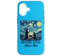 Oh Come Let Us Adore Him Nativity Night Worship Art Case for iPhone 16