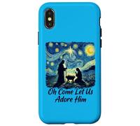 Oh Come Let Us Adore Him Nativity Night Worship Art Case for iPhone X/XS
