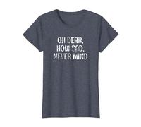 OH Dear, How SAD, Never Mind - Grunge I Don't Care Graphic T-Shirt, Women, Heather Blue, X-Small