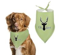 Oh Deer Cute Dog Bandana Triangle Adjustable Washable Cat Scarf Pet Accessories
