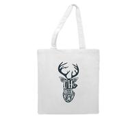 Oh deer head shape [BCX] tote style shopping bag - white