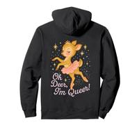 Oh Deer I’m Queer Cute Ballerina Pride Graphic Pullover Hoodie