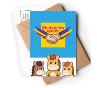Oh Deer Im Queer Art Deco Fashion Postcards Envelopes Cards Mailing Year Horse