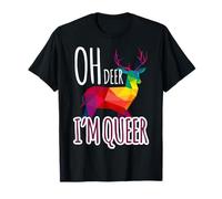 Oh Deer I'm Queer T-Shirt LGBT Pride Gift Gay Lesbian March T-Shirt