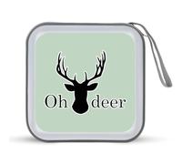Oh Deer Portable CD Case Holder 48 Capacity Travel DVD Storage Boxs Wallet Bag