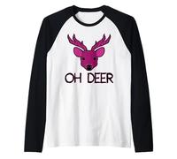OH Deer Word Game T-Shirt OH Dear Raglan Baseball Tee